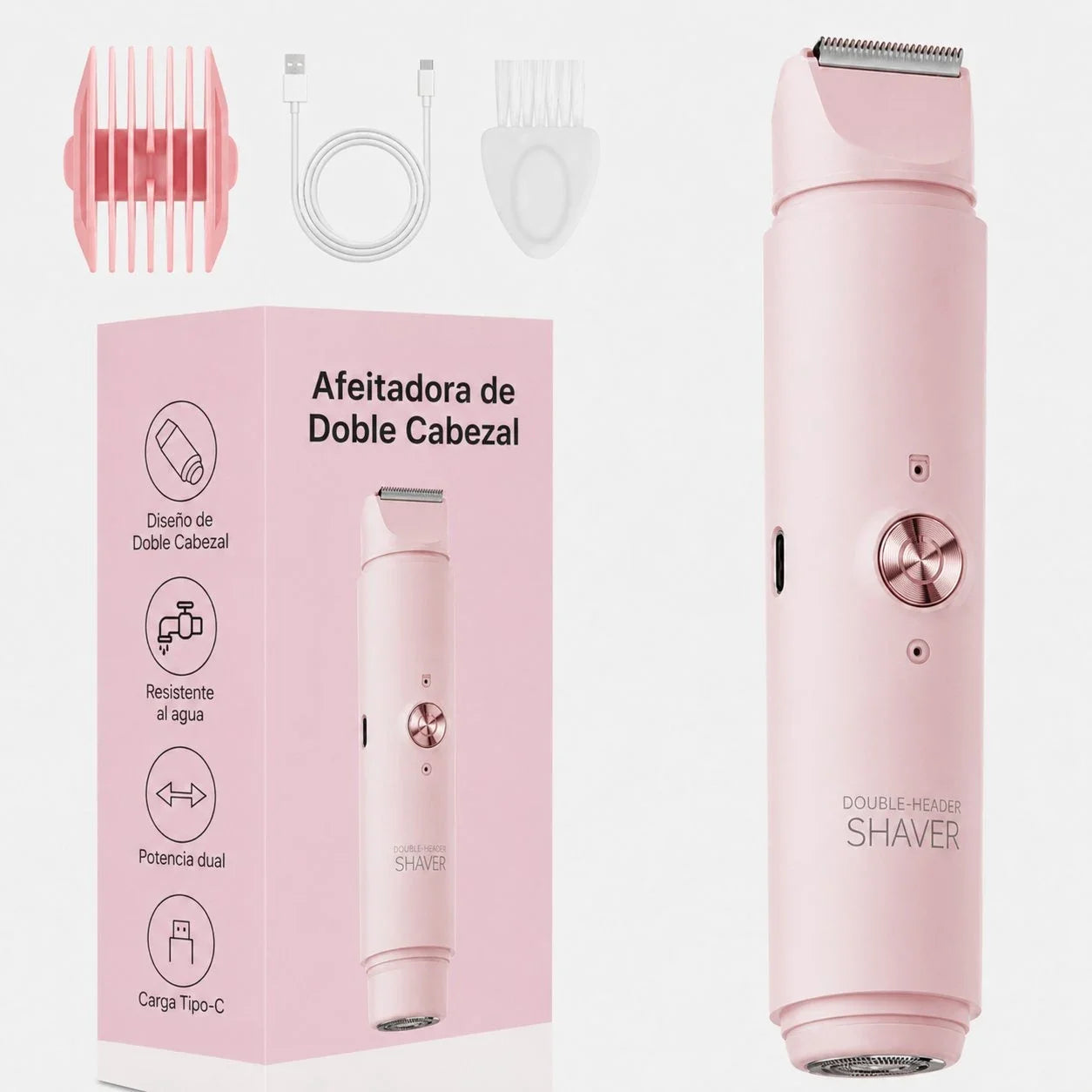Rasuradora Eléctrica Femenina 2 en 1 para Rostro, Axilas, Piernas y Zona Íntima - LISVYRA™