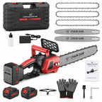 Motosierra Inalámbrica Brushless 12” con 2 Baterías 4.0Ah y 3 Cadenas CUTVORA™