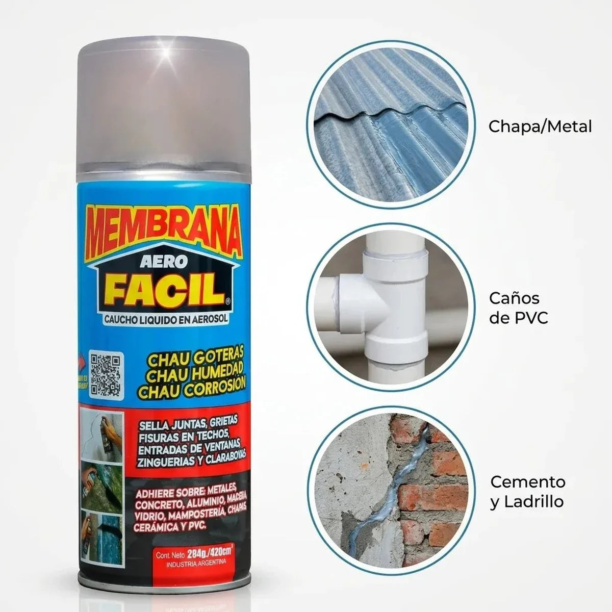 Spray Sellador Impermeable para Goteras, Grietas y Humedad 420 ml DRYVEXA™