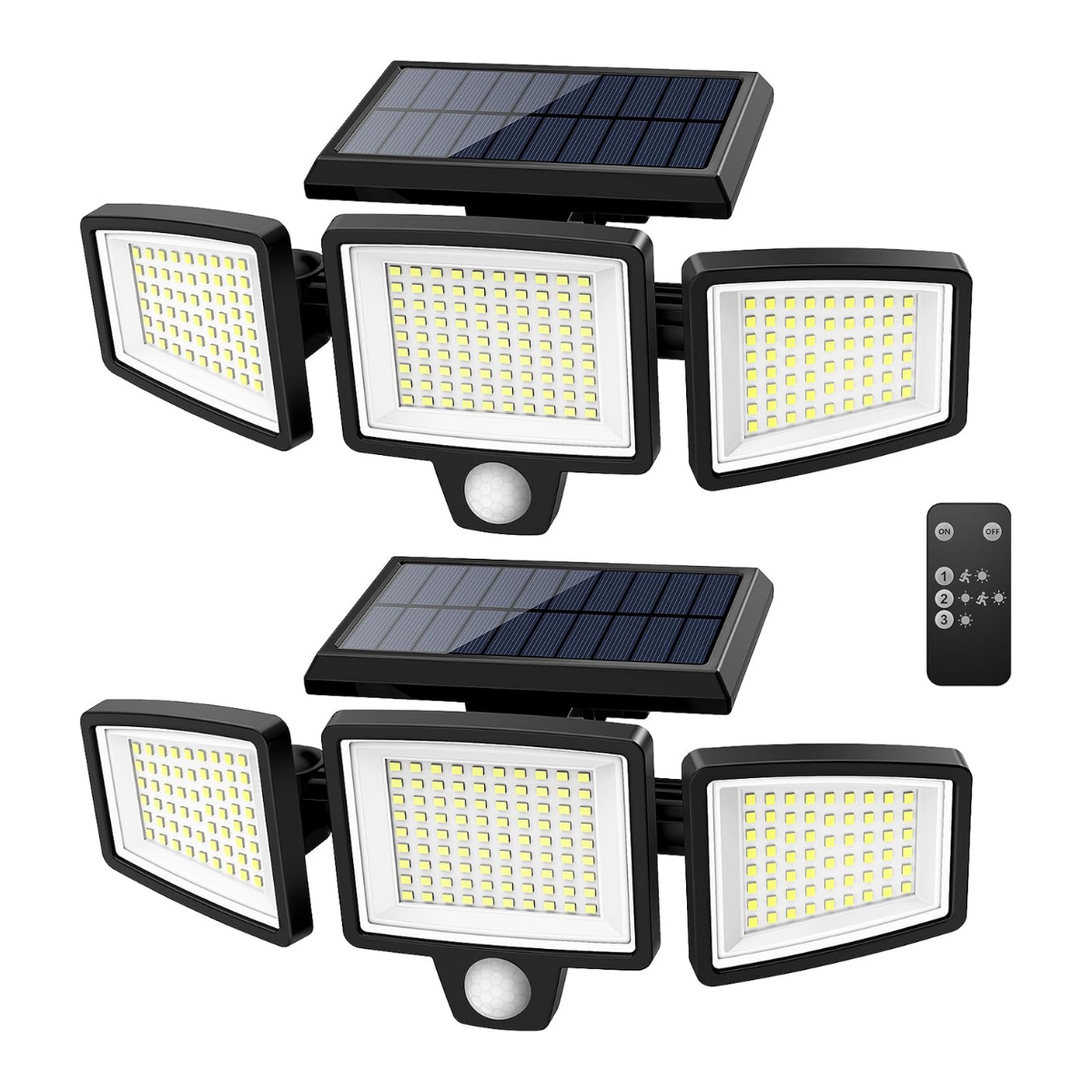 Reflector Solar 2500 lm 3 Cabezales c/ Sensor y Control | TriRay™