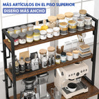 Estante de Cocina Industrial 6 Niveles Metal y Madera - FERRAVO™