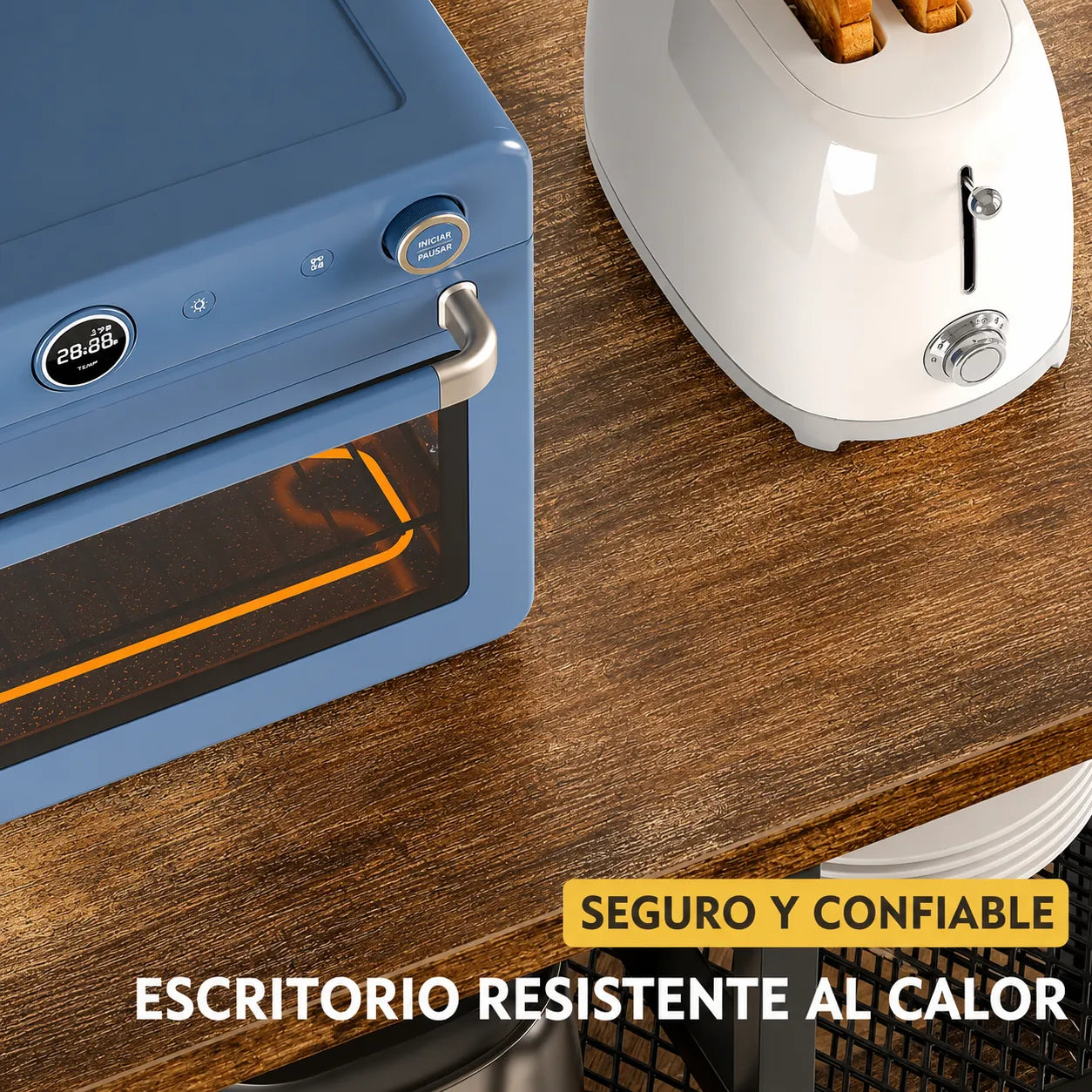 Estante de Cocina Industrial 6 Niveles Metal y Madera - FERRAVO™
