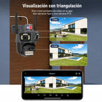 Cámara de Seguridad Wi-Fi Exterior 6MP con Doble Lente y Visión Panorámica PANORVIA™