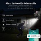 Cámara de Seguridad Wi-Fi Exterior 6MP con Doble Lente y Visión Panorámica PANORVIA™