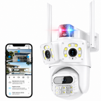 Cámara de Seguridad Wi-Fi Exterior 6MP con Doble Lente y Visión Panorámica PANORVIA™