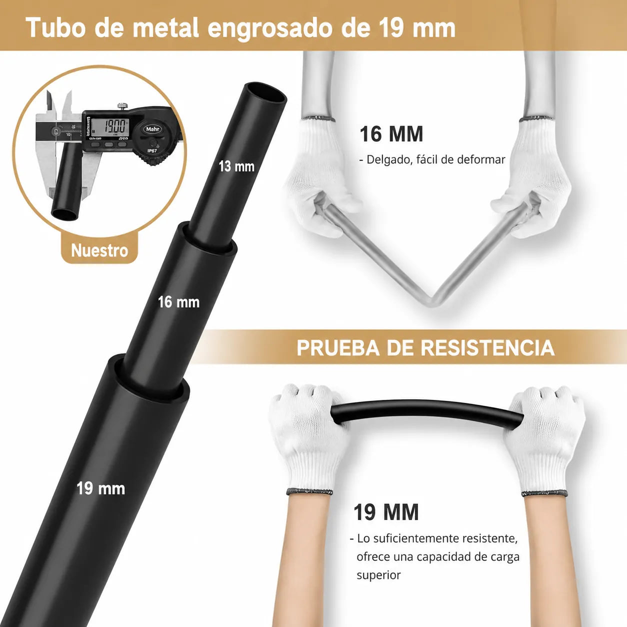 Clóset Portátil Grande con Cubierta, 6 Repisas y 3 Barras para Colgar WARDLORA™