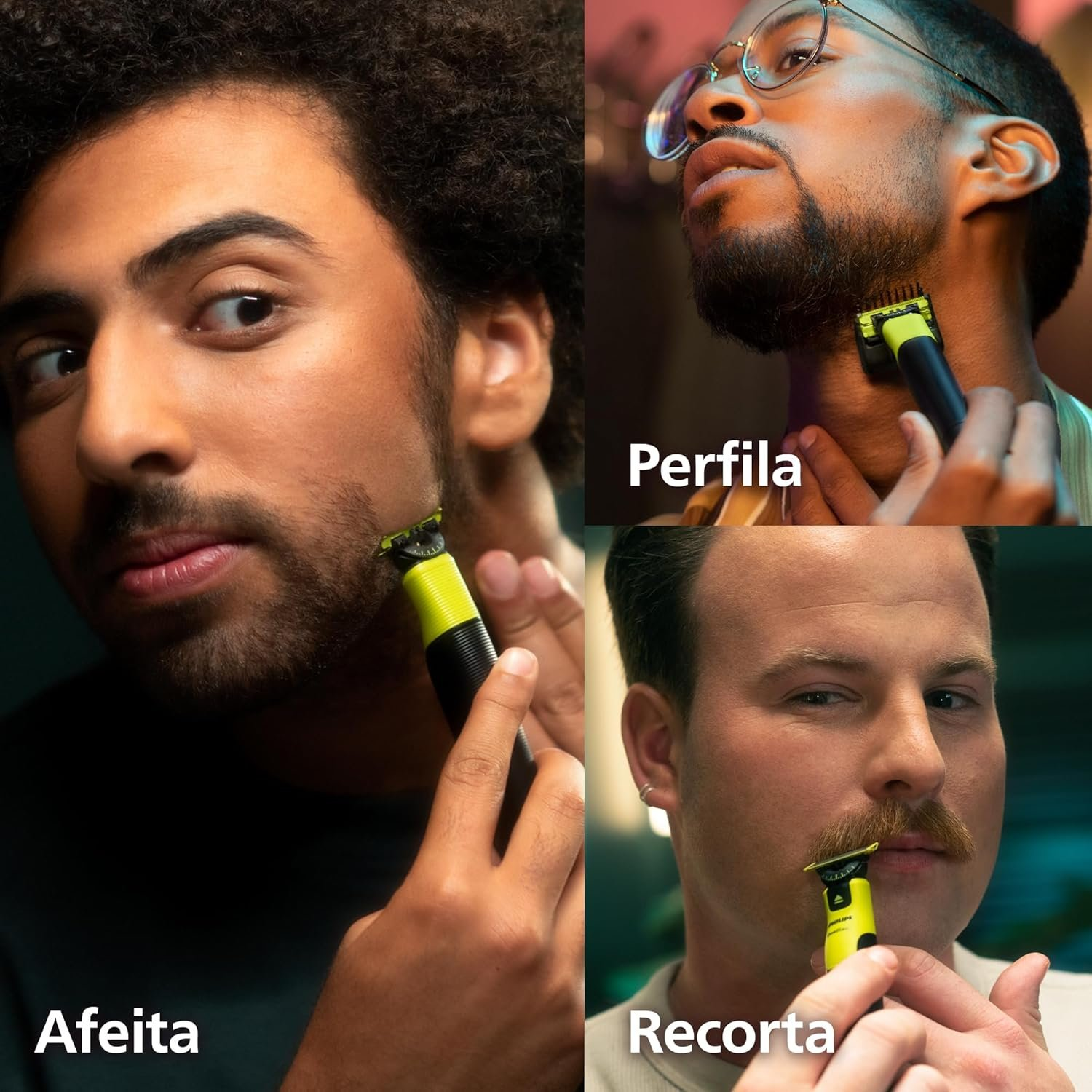 OneBlade Face 360 Recortadora de pelo facial + 1 cuchilla extra, peine 5 en 1